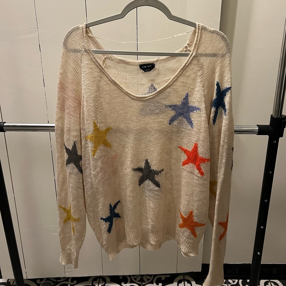 Star Long-sleeve Knit Top